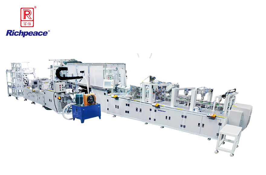 富怡全自動(dòng)罩杯口罩生產(chǎn)線 (預(yù)成型 盤頭帶)