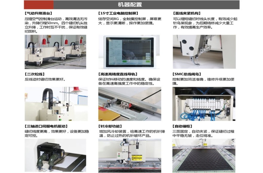 富怡全自動四頭縫紉機-皮革專用