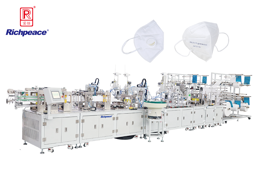 富怡全自動(dòng)折疊口罩啟停型生產(chǎn)線 （焊耳帶)