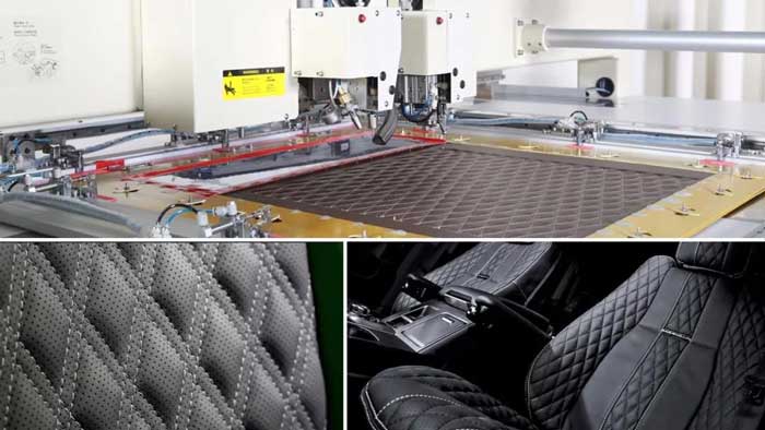 富怡沖縫一體機沙發(fā)坐椅皮革應用