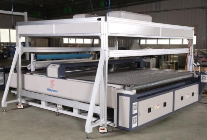 部分醫用床墊保護墊/枕頭套的絎縫、裁切一體激光裁床